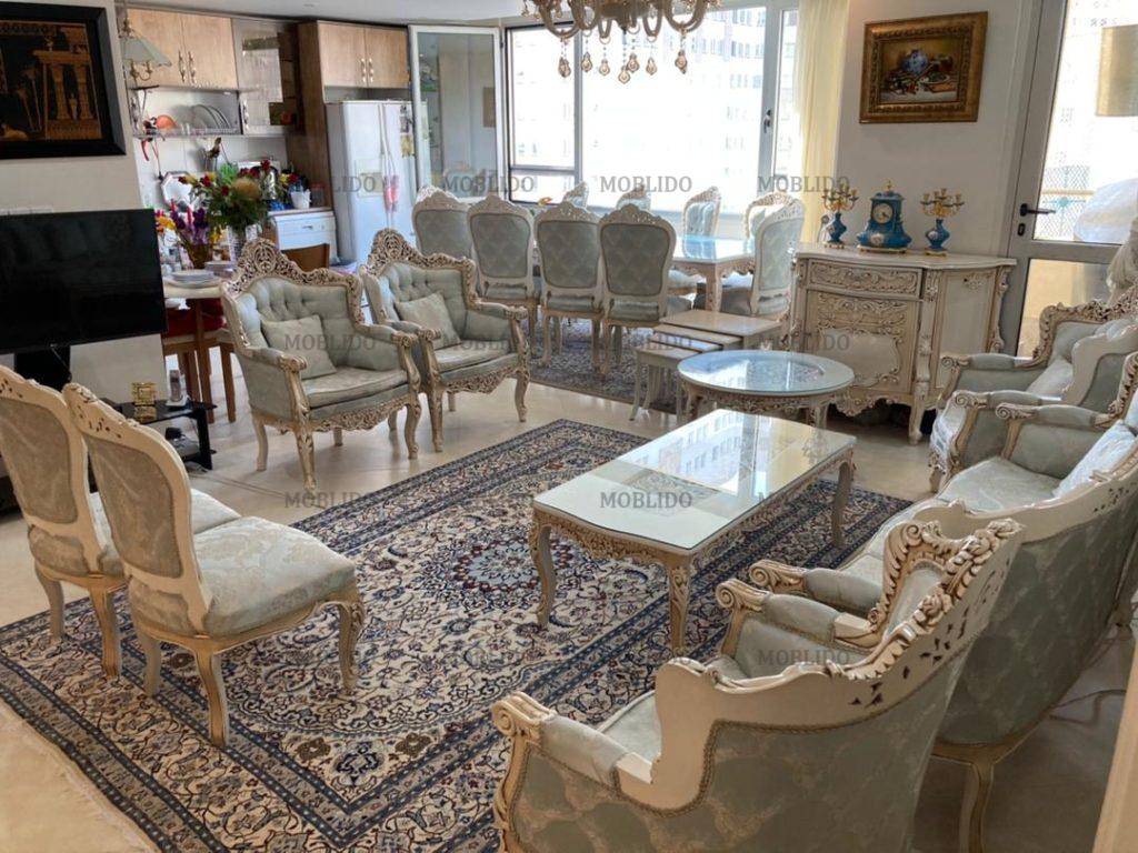 سرویس مبلمان استیل تمام چوب گردو