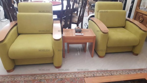 ست راحتی تخت خواب شو برند چوب سنگ