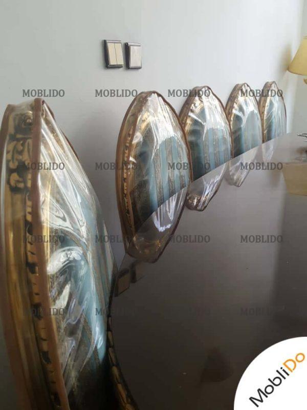 سرویس مبلمان ۹ نفره با نهارخوری ۱۲ نفره چوب گردو