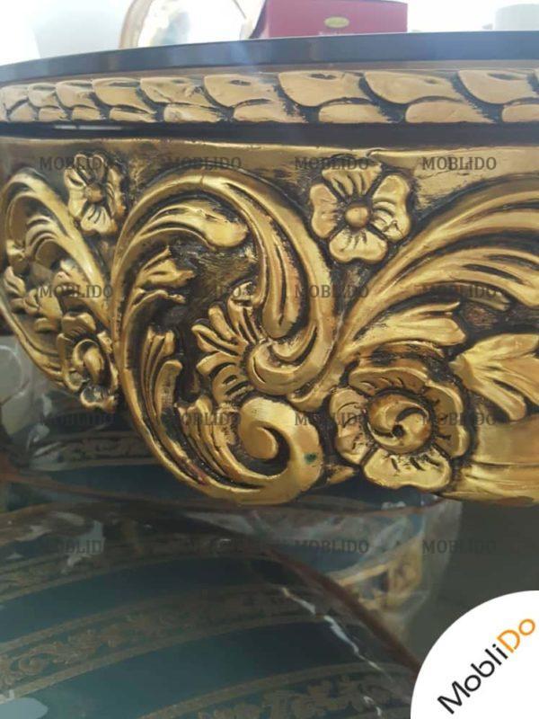 سرویس مبلمان ۹ نفره با نهارخوری ۱۲ نفره چوب گردو