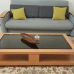 ست راحتی تخت خواب شو برند چوب سنگ