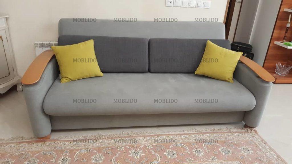 ست راحتی تخت خواب شو برند چوب سنگ
