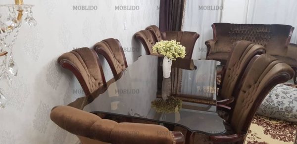 مبلمان کلاسیک ۷ نفره همراه با ناهار خوری ۶ نفره