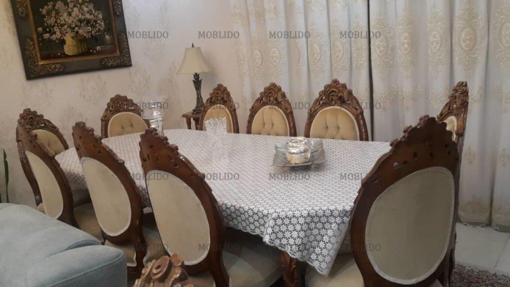 مبلمان ۹ نفره و ناهارخوری ۱۰ نفره استیل