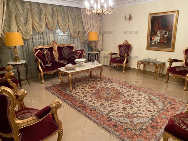 مبلمان چوب گردو،ناهار خوری ۱۰ نفره،پارچه ترک