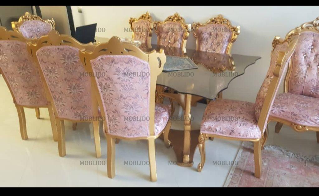 مبلمان کلاسیک هفت نفره و میز نهارخوری