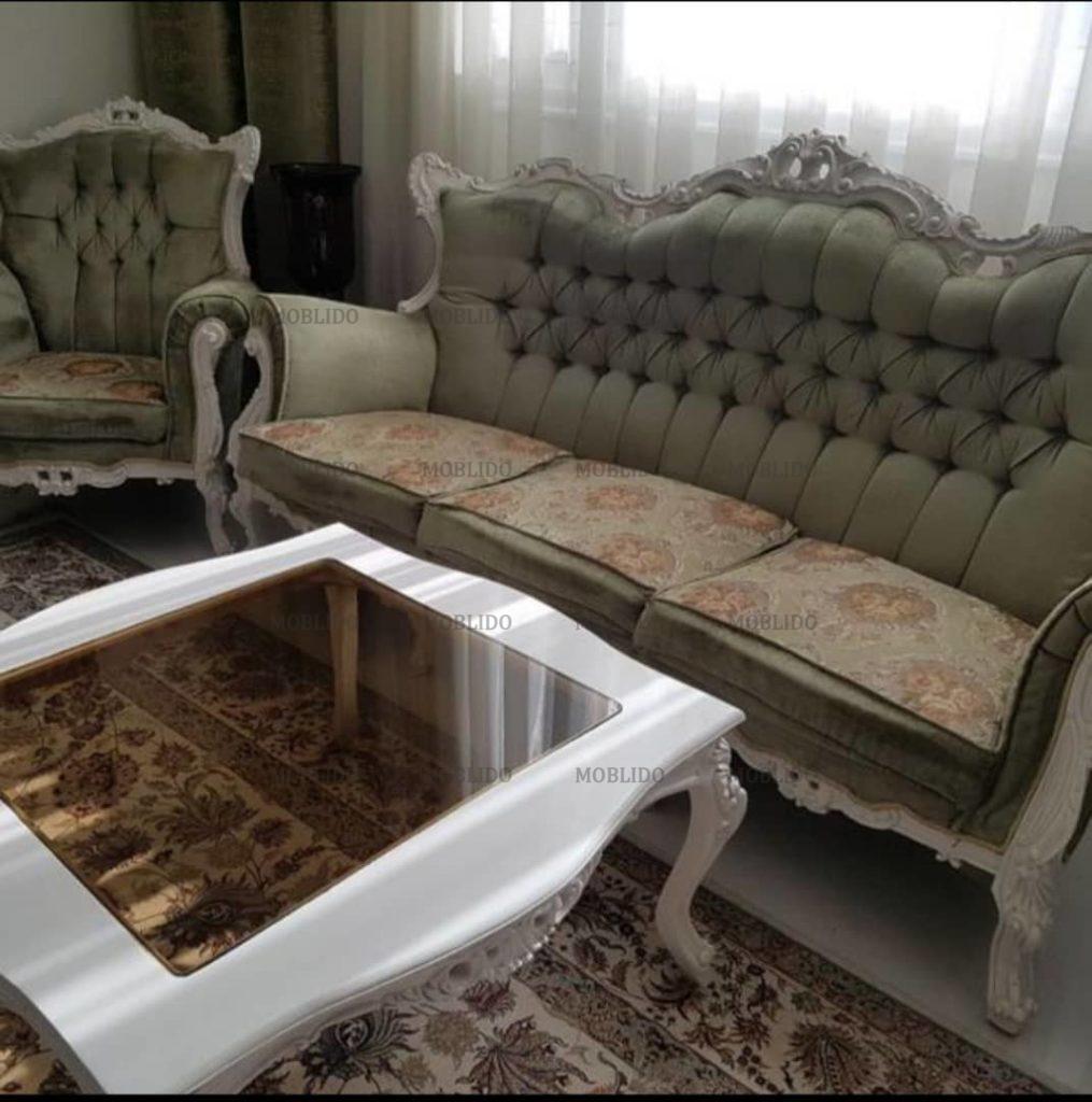مبلمان استیل ۹ نفره به همراه میز نهارخوری ۸ نفره