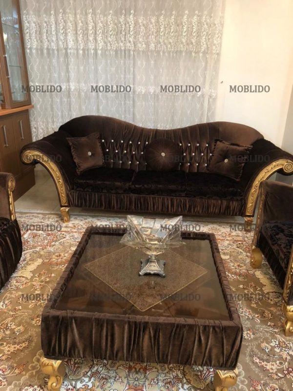 مبل کاملا سالم با پارچه ترک و کیفیت عالی