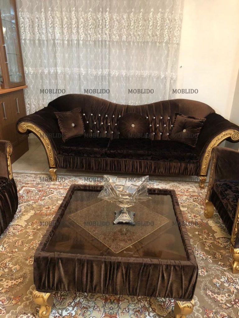 مبل کاملا سالم با پارچه ترک و کیفیت عالی