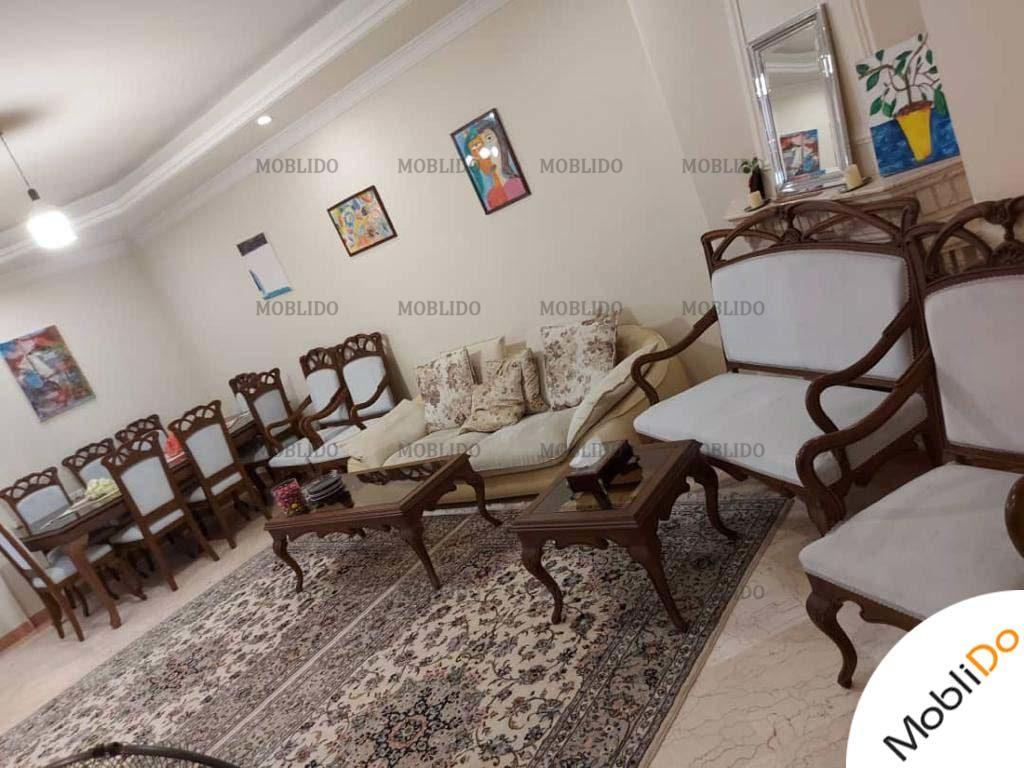 مبل ۷ نفره با ناهارخوری ۸ نفره شیک