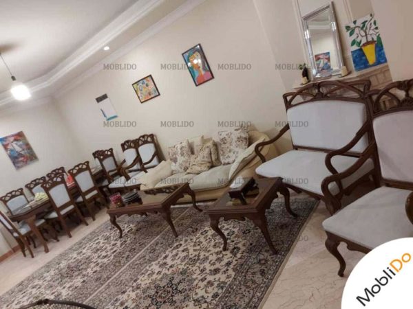 مبل ۷ نفره با ناهارخوری ۸ نفره شیک
