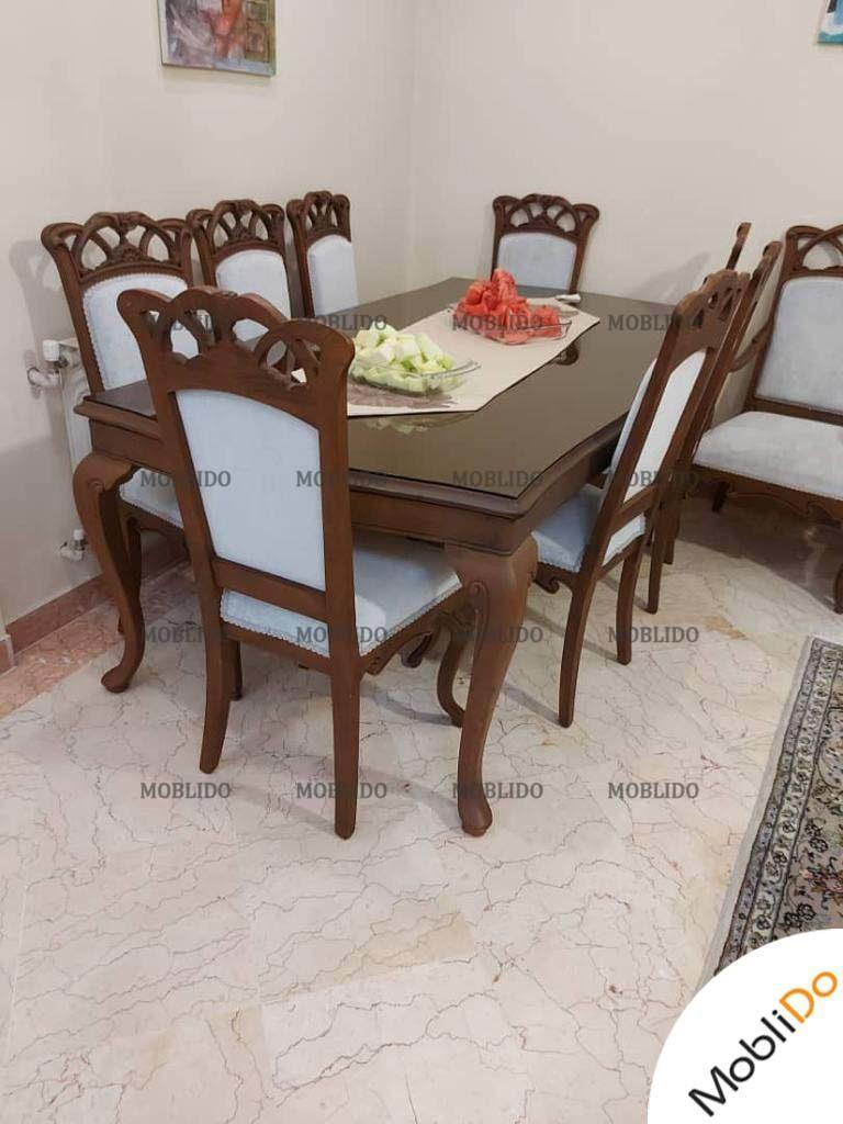مبل ۷ نفره با ناهارخوری ۸ نفره شیک