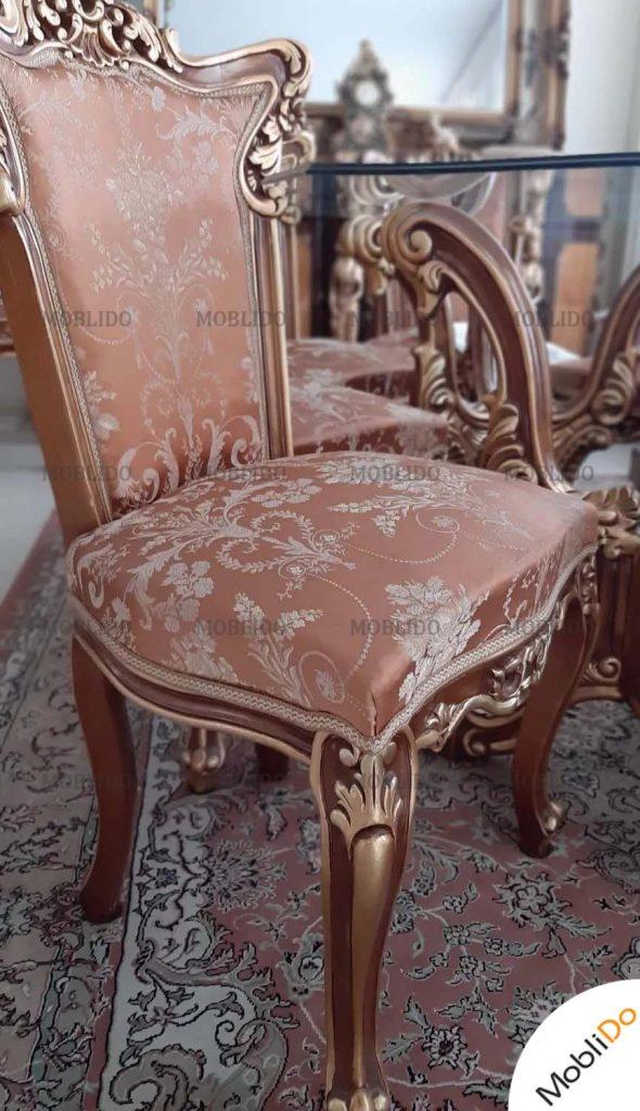 سرویس مبلمان کلاسیک چوب راش زیبا