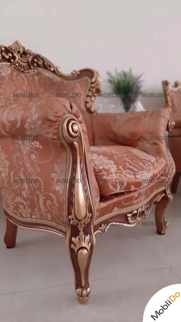 سرویس مبلمان کلاسیک چوب راش زیبا