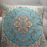 کوسن سنتی ابی و سبز تمیز