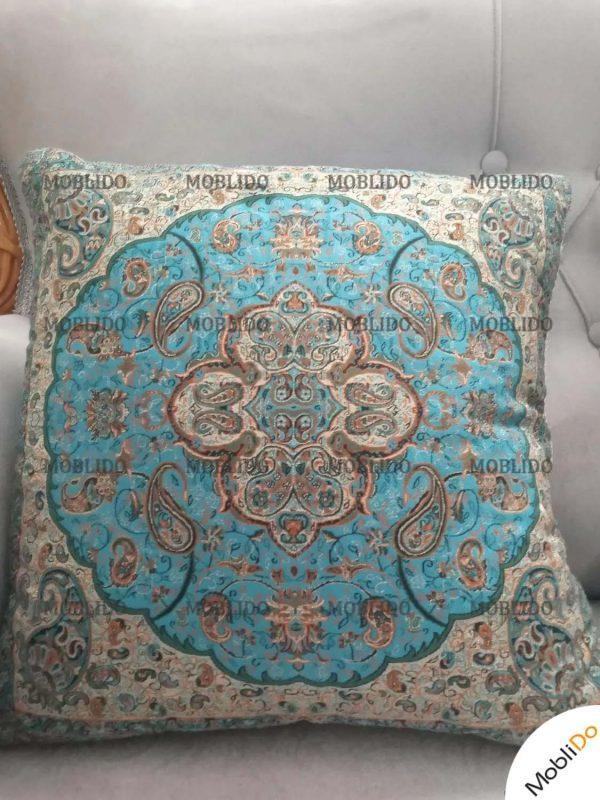 کوسن سنتی ابی و سبز تمیز