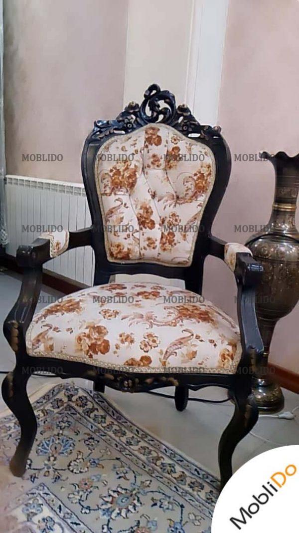 مبلمان استیل کلاسیک همراه با نهارخوری