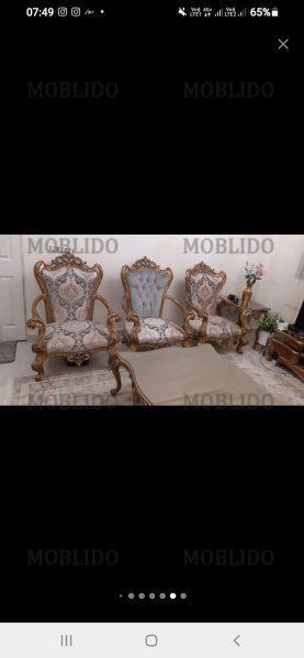 ست مبلمان و میز ناهارخوری ۶نفره کلاسیک طرح سلطنتی