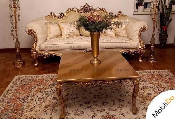 مبل استیل نئوکلاسیک۷ نفره، میز ناهار خوری