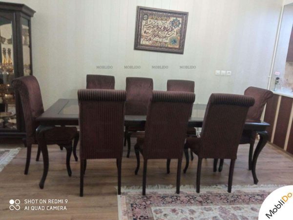 میز و صندلی ناهار خوری ۸ نفره تمام پارچه