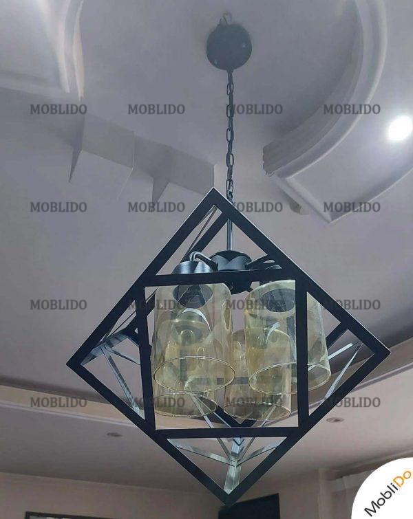 لوستر مشکی چهار شاخه