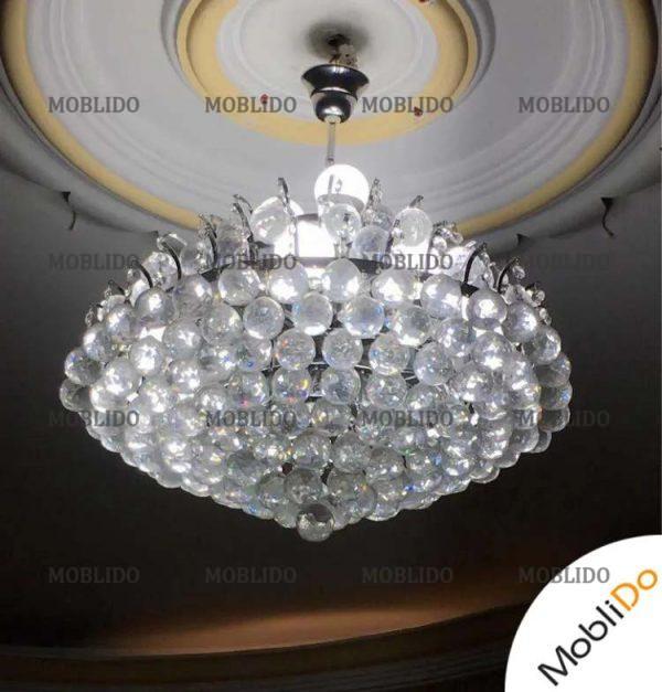 لوستر کریستالی پرکار توپی