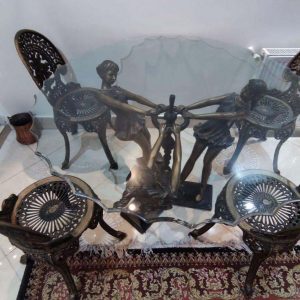 میز ناهار خوری شیشه ای سالم زیبا