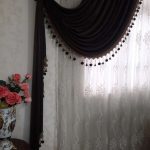پرده حریر گُل دار نباتی