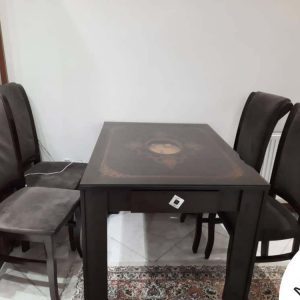 میزناهار خوری با صندلی چرم