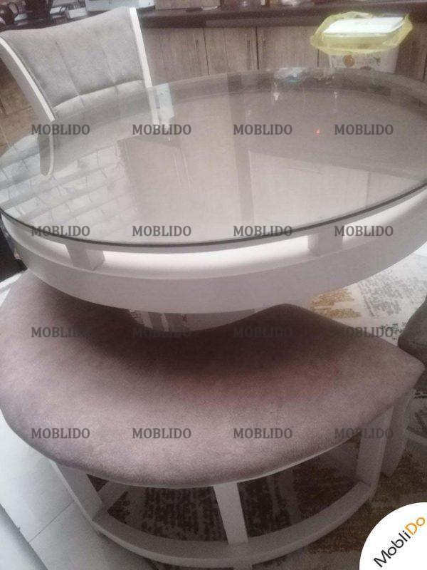 میز نهار خوری گرد در حد نو