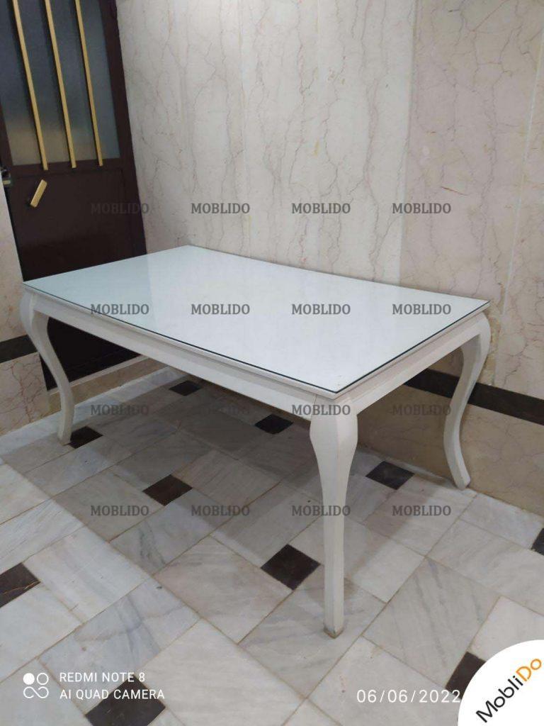 میز غذا نهار ناهار خوری سفید بدون صندلی