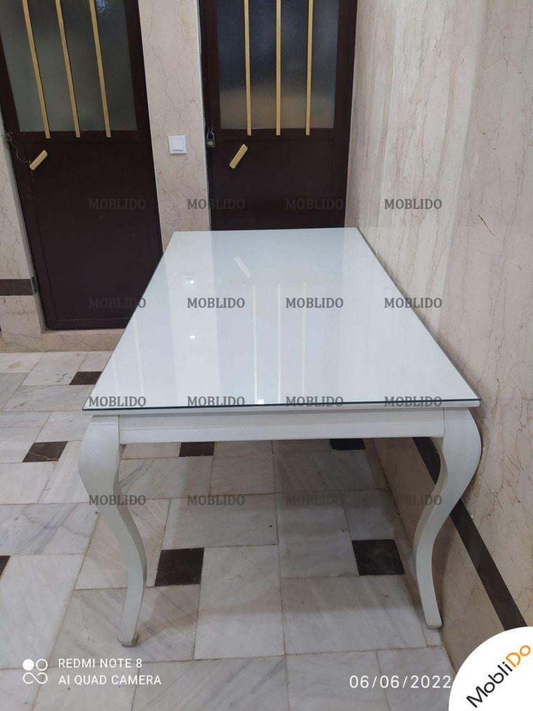 میز غذا نهار ناهار خوری سفید بدون صندلی