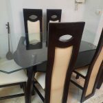 میز و صندلی ناهار خوری شیشه ای