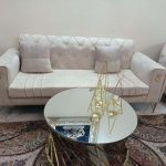 مبلمان کلاسیک پایه استیل همراه با میز ناهار خوری