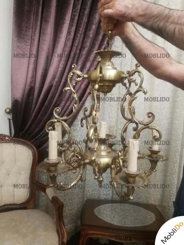 لوستر برنز ۵ شاخه ۶ شعله