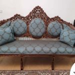 مبلمان کلاسیک تمیزطرح برجسته و زربافت مبل