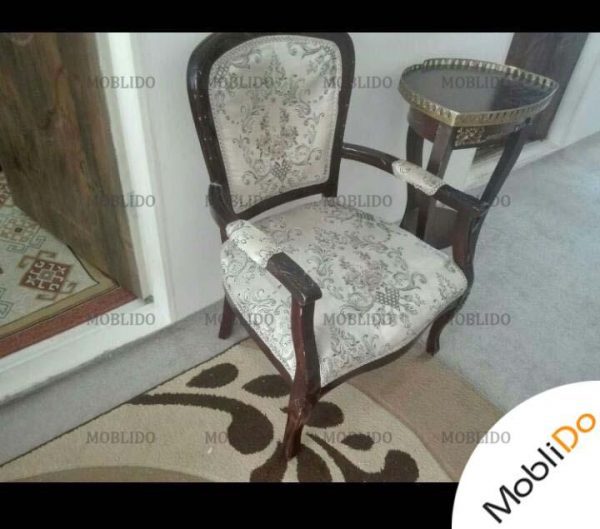 مبل  استیل کلاسیک با پارچه سفید سبک