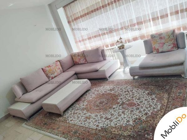 مبل ال ۶نفره صورتی سالم همه پسند