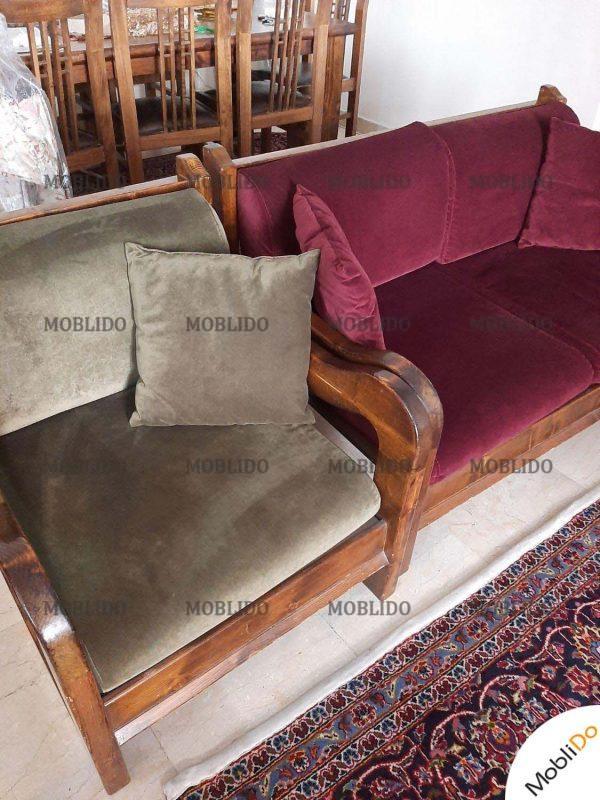 مبل چوبی ۸ نفره استیل راحتی مناسب برای ویلا