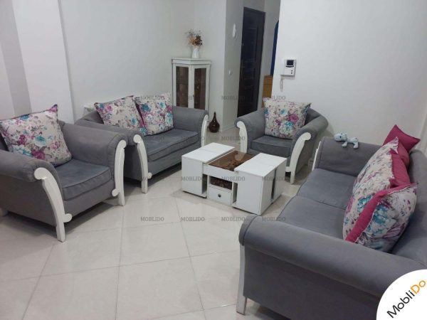 مبل راحتی هفت نفره نوک مدادی ساده و زیبا