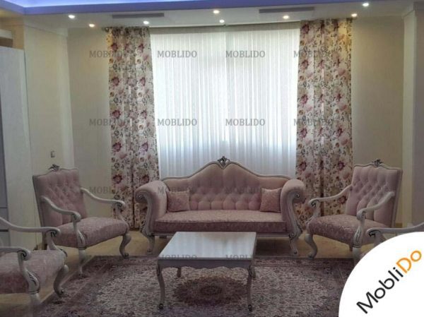 مبل جنس چوب راش و روکش مخمل ترک