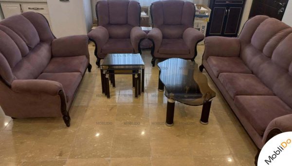 مبل راحتی ۷نفره با میز و ۳تاعسلی
