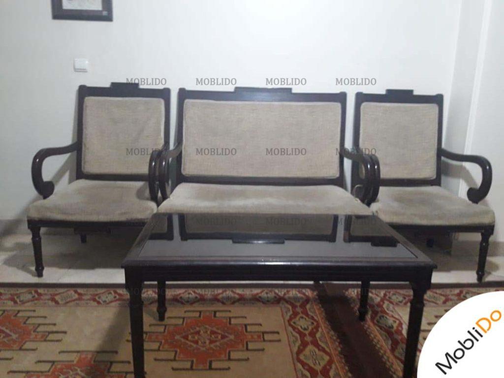 مبلمان کلاسیک ۸ نفره با چوب قوی و محکم