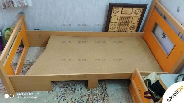 سرویس تخت و کمد نوجوان ام دی اف کاملا سالم