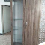 کمد mdf طبقه ای همراه ویترین