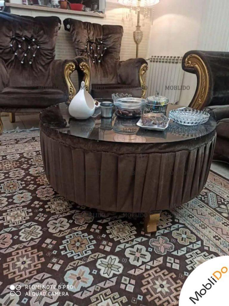 مبل چهار نفر همراه میز گرد