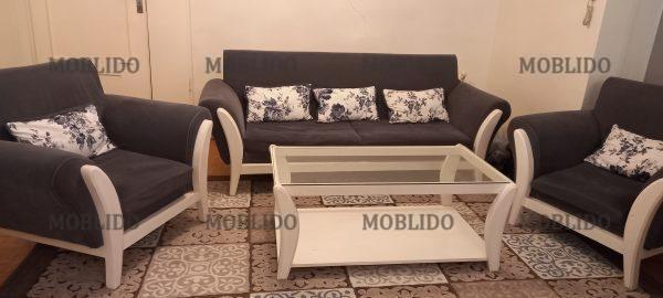 مبل ۷ نفره و ناهار خوری ۶ نفره رنگ طوسی