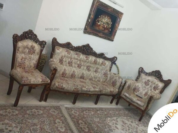 مبل ۹نفره استیل کلاسیم با چوب درجه یک