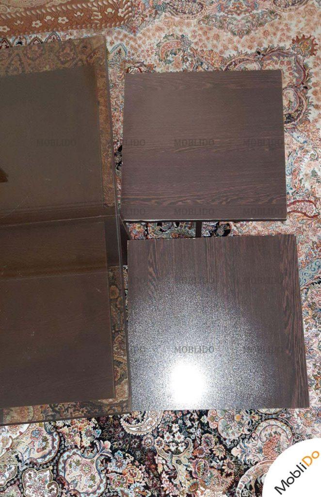 مبل راحتی ومیز وعسلی با روکش مخمل زیبا و خاص