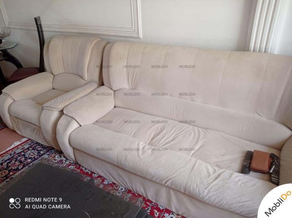 مبل هفت نفره راحتی کرم مناسب ویلا
